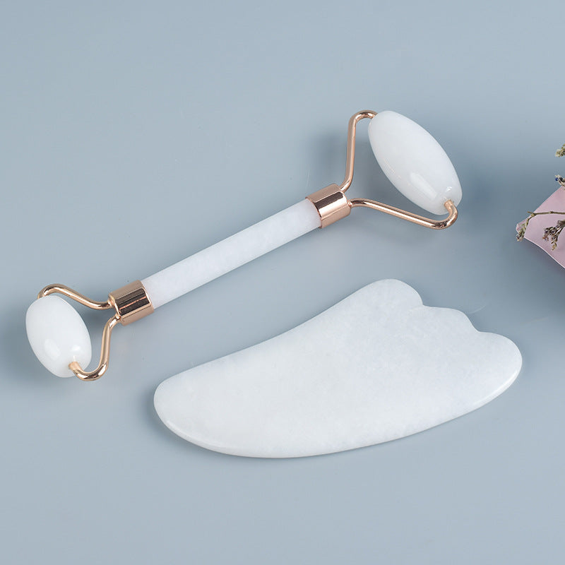 White Jade Facial Roller & Gua Sha Set
