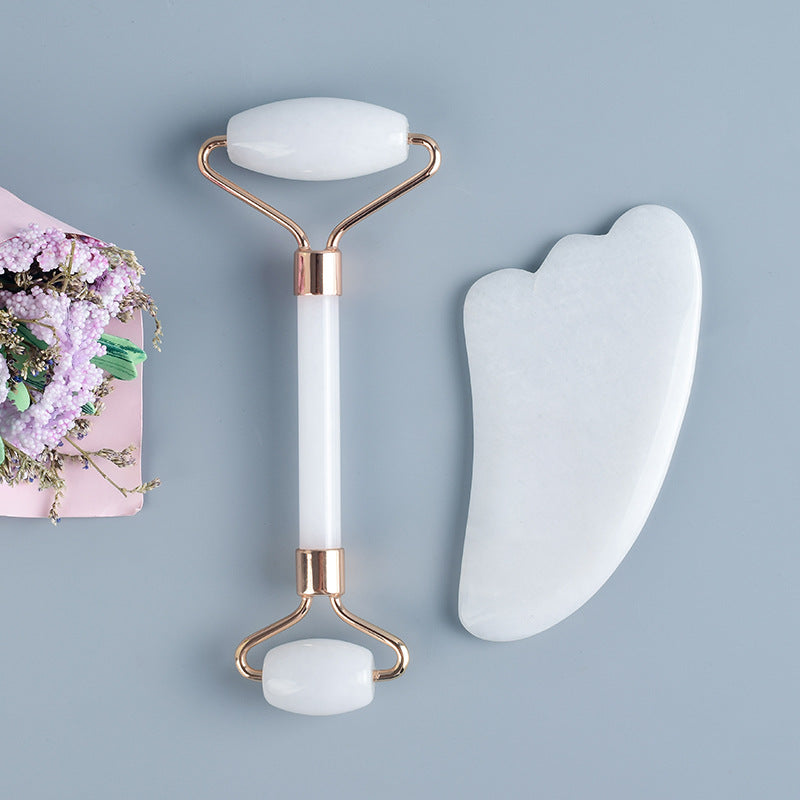 White Jade Facial Roller & Gua Sha Set