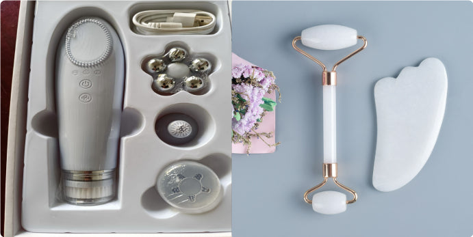 White Jade Facial Roller & Gua Sha Set
