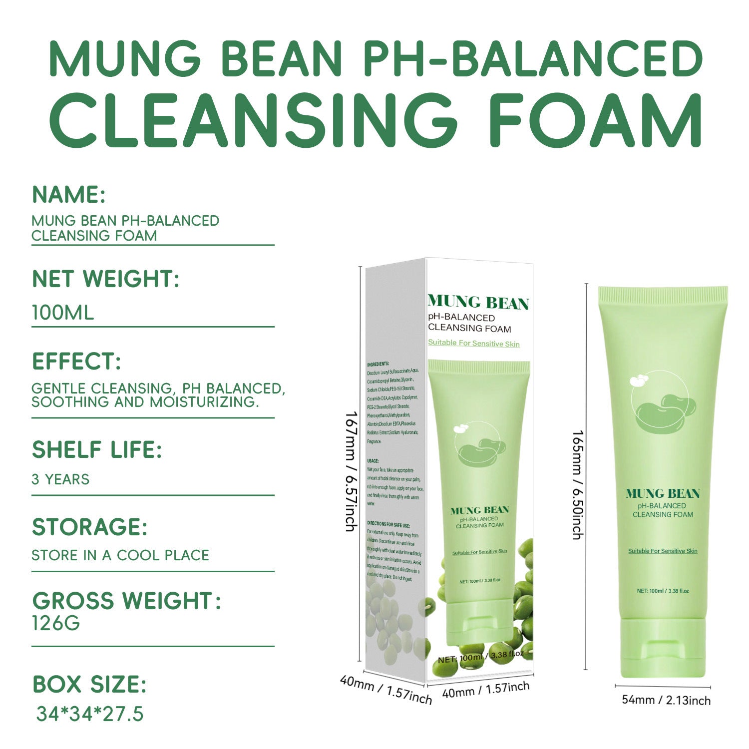 Mung Bean pH Balance Cleansing Foam